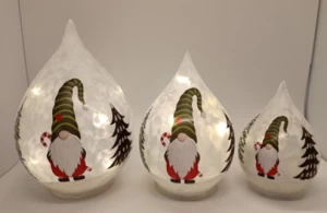 Glass light up Christmas baubles