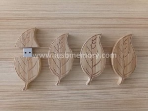 SD-014 bamboo leaf 32gb 64gb 128gb  usb memory for real estate