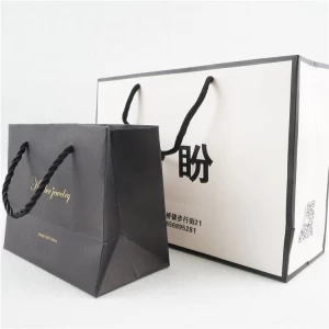 CARDBOARD PAPER BAGS WITH LOGO PRINTING