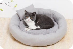 Color Kennel Deep Sleep Bed Long Hairy Winter Plus Velvet Thickening Cat Sleeping Beds For Pets