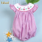 Hand smocked boat angel sleeve girl bubble – BB2601
