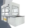 Modular Laboratory Bench with Mobile Storage Cabinets for Scientific Laboratories