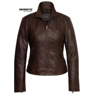 Motorbike Genuine Leather Jacket for Women