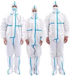 Disposable Coveralls Protective Overalls One Piece Design with Attached Hood