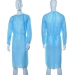 Blue Waterproof Isolation Overall Apron Disposable Insulating Clothing Isolation Coverall Gowns