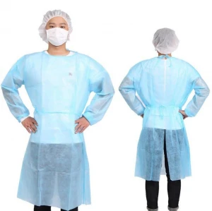 Surgical Gown Medical Waterproof Plastic SMS Non-Woven Fabric Disposable Protective Isolation Surgical Gown