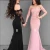 Import Long Mermaid Bridesmaid Dresses Light Pink Designs Sleeves Lace and chiffon For Cheap Sexy Evening Prom Dresses from China