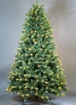7FT PE PVC MIXED PRE-LIT CHRISTMAS TREE