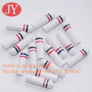 garment trimmings  ABS aglet custom color plastic aglets for hoodie drawstring end cord