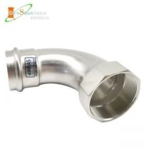 (V Press x Female)Press Fittings 90º Elbows With Female Thread Stainless Steel