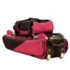 Durable rolling custom bowling bags with detachable shoes and accessory bag
