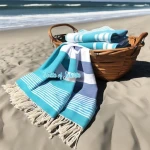 Fouta Beach Towel 100% Cotton Of  High Quality