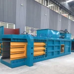 Industrial hydraulic horizontal straw agricultural waste metal baler, municipal solid waste plastic waste baler