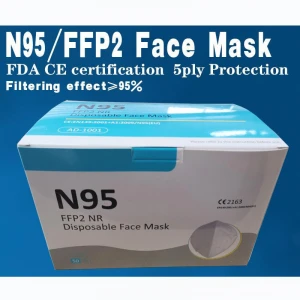 high quality five-layer disposable N95/FFPE2 protective face mask