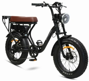 Retro Fat Tire Lithium Battery Electric Bike Scooter, Mountain Bike, High Power, High Speed and Long Distance