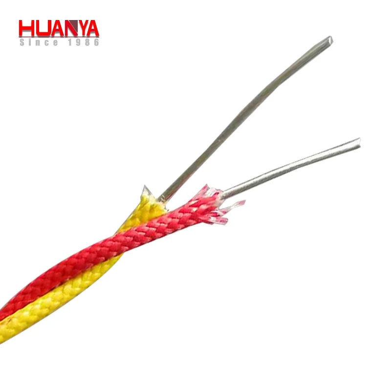 0.711mm Diameter Double Fiberglass Insulated K type Thermocouple Extension Wire/Cable