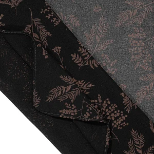 Black classic printed hijab