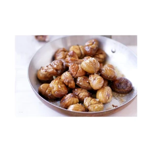 Roasted peeled chestnuts available in bulk for healthy snack production