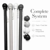 Industrial Grade 28mm Aluminum Alloy Roman Style Curtain Rod Set Silent Smooth Operation