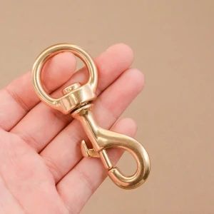 YLX Brass Snap Hooks O Oval/Round/D/Egg Shaped Rings Buckle for Leather Bags Plain Finish