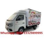 Customized FOTON Xiangleng V1 gasoline mini refrigerated van truck for sale