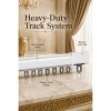 Aluminum Alloy Modern Curtain Track Set-Durable High Load-Bearing Silent Gliding with Customizable Length for Home Use