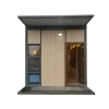 Luxuriously decorated prefabricated house with toilet