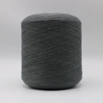 Dark Gery Ne21/2plies 10% stainless steel staple fiber blended with 90% polyester fiber conductive yarn for touch screen gloves-XT11376