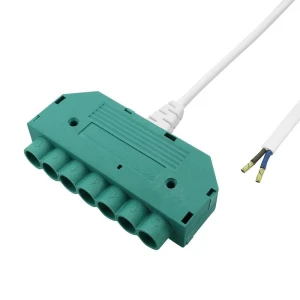 24V 10A LED cabling connector system AMP 6-way cabinet distributor block for led furniture linear profile light