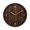 10 inch wooden color clock  home decor and gift Temperature and humidity plastic wall clock