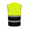 100% polyester traffic products security guard uniform en iso 20471 reflective safety vest with zipper pocket