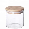 100ml Borosilicate Glass Airtight Canister Storage Jar Bamboo Lid Jar Candy glass Jar