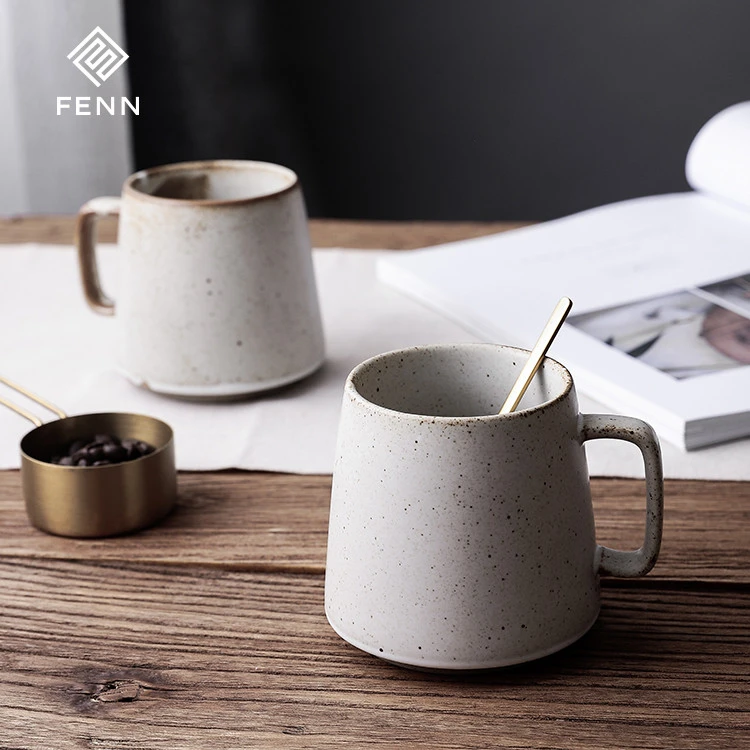 11 oz Japanese Styles Retro Tea Cup Frosted Ceramic Coffee Mug With Custom Logo