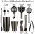 Import 11 piece Professional Stainless Steel Cocktail Shaker Bar Set  Bartender Kit from China