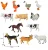 Import 12pcs mixed packing plastic dog cow goat horse model kids farm toy animals from China