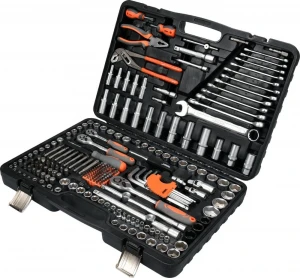 1/2&quot; 3/8&quot; 1/4&quot; 225 PCS Multi Functional Vehicle Toolbox General Tool Set Tools Bit Set Suit