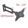 14 to 40 inch folding removable rotatable 90 degrees swivel tv wall mount