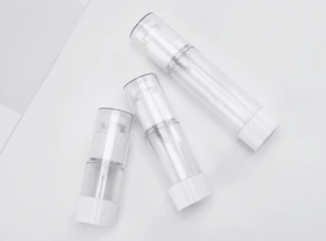 15ml 30ml 50ml 80ml 100ml 120ml Cosmetic AS plastic airless pump bottles / White empty transparent pump lotion bottle