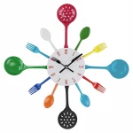 16 Inch modern wall clocks Metal Fork and Spoon kitchen wall clocks home decor kitchen clock