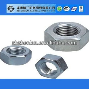 18-8 Stainless Steel Machine Screw Hex Nut, #10-32 Thread Size, 1/8" Width Across Flats, 3/8" Thick