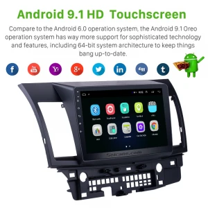 2 Din 10.1 Inch Android 9.1 Car Radio for Mitsubishi Lancer-ex 2008 2009-2015 Head Unit car video multimedia player