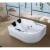 Import 2 person luxury led light hot spa water jets bathroom corner massage bathtub with TV and pillow from China