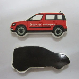 2015 Custom Manufacture Soft PVC Fridge Magnet 2D Car Shape Fridge Magnet