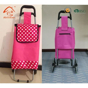 2018 600D Polyester Folding Shopping Trolley/Mini Shopping Cart/Foldable Shopping Trolley Bag