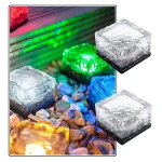 2018 Super waterproof ice brick led cube rocks Solar power outdoor decoration light
