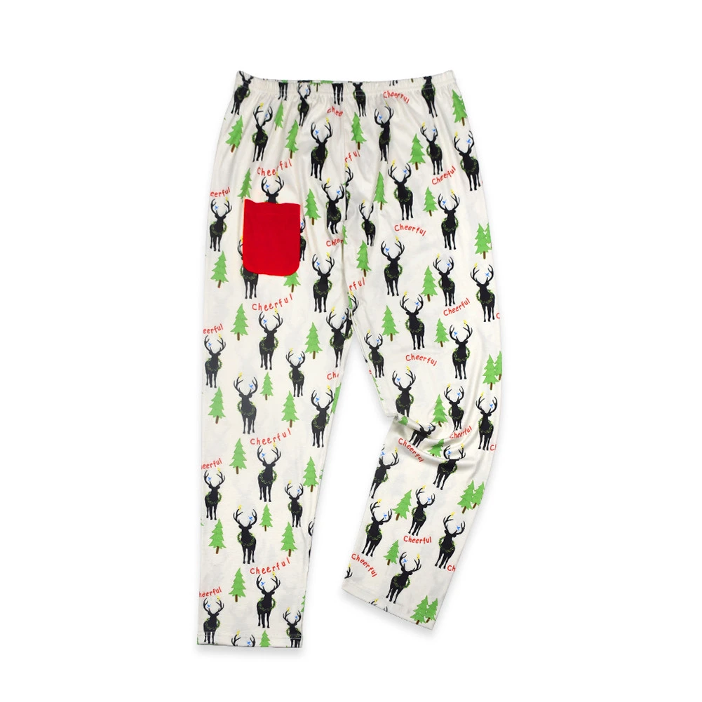 2019 Wholesale Christmas Pajamas Family Matching Outfits Animal Deer Floral Print Pyjamas Sets for Men Women Kid