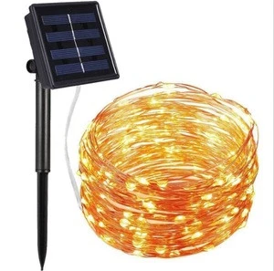 2020 Hot Sale fireworks lamp Warm White 33ft 100 LED Outdoor Waterproof Decorative holiday Solar LED Garden String Lights