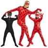 2020 Hot Wholesale naughty Cartoon Anime Ladybug Halloween Costume Cosplay for kids Characters Black Cat with blindfold and bag