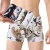 Import 2020 new arrivals men&#x27;s briefs fashionable mid waist printed men&#x27;s boxer breathable polyester underwear for men 4 pieces a set from China