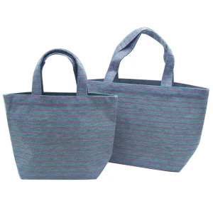 2021 KM brand cotton bag  button closure cotton small tote bag good quality cotton bag with non woven laminated inside